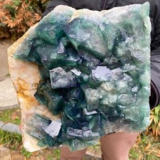 20.7LB Natural super beautiful green fluorite crystal mineral healing specimen picture