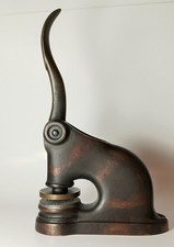 Antique Cast Iron Notary Seal Press Embosser Winona County Minnesota VERY RARE picture