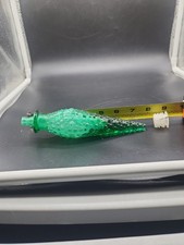 VTG BUBBLE Empoli GREEN & WHITE Hobnail Genie Bottle Decanter...8
