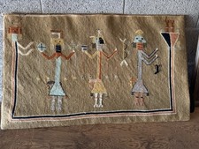 Navajo YEI Rug - Art with Backing   RARE  Vintage fantastic find COLLECTIBLE picture