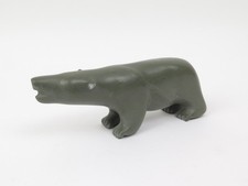Large Signed Inuit Soapstone Polar Bear Sculpture 10.5in Hand Carved Arctic Art picture