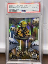 Topps 2021 Star Wars Galaxy Lost Wisdom Yoda LW-1 Refractor Trading Card picture