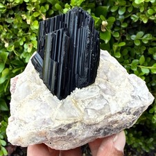 1.8LB Rare black tourmaline and quartzite symbiotic mineral specimen picture