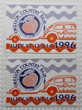 Vtg 1996 Oregon Country Fair OCF Onsite Parking Sticker *Unused* Authentic Rare picture