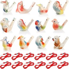 Set of 12 Ceramic Bird Whistles, Bird Water Whistles, Bird Call Whistle for Wate picture