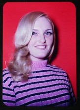 3D Portrait of an attractive Blond lady Breathless- Stereo realist Slide #2540 picture