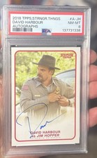 2018 Topps Stranger Things David Harbour Auto Autograph PSA 8💎Jim Hopper Pop 3 picture