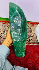 Natural Nephrite Free Form 7.8KG Polished Stone High Quality Green Jade Display  picture