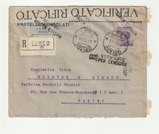 WW1 1918 Italy Censored Letter Recommended Loreo Mengolati Malaria picture