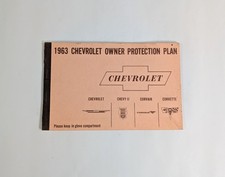 Vintage Original 1963 Chevrolet Owner Protection Plan Booklet General Motors GM picture