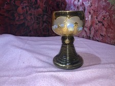 Vintage Romer German Goblet. Gorgeous Gold Painted. picture