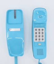 Aqua Blue Western Electric Trimline TouchTone Desk Telephone - Full Restoration picture