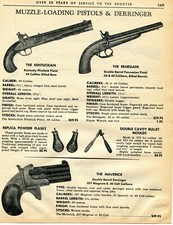 1964 Print Ad of Kentuckian, Renegade Muzzle-Loading Pistol & Maverick Derringer picture