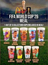 2026 McDonald's FIFA World Cup Adult Happy Meal Cups Singles 30% OFF 4 OR MORE picture