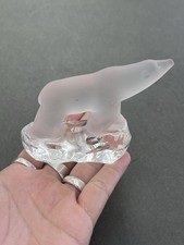 Vintage Reijmyre Frosted Glass Polar Bear Figurine picture