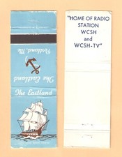 THE EASTLAND PORTLAND MAINE { HOME RADIO STATION WCSH } 2-SIDED MATCHBOOK COVER picture