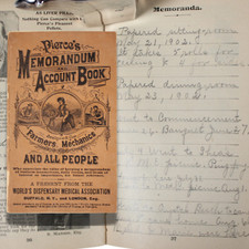 1898-1902 Buffalo WNY Diary Memorandum Book McKinley Shot Shea's Crystal Beach  picture
