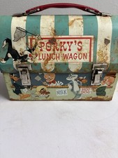 RARE 1959 PORKY'S LUNCH WAGON DOME LUNCHBOX w/LOONEY TUNES CHARACTERS-No Thermos picture
