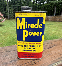 VTG 50’s Miracle Power Gas & Oil Additive Advertising Can Engine Treatment 8 oz picture