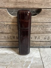 NEW TARDINI Italy Alligator Leather Double Barrel Cigar Case - Brown picture