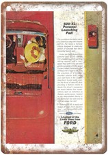 1962 Ford Galaxie 500XL Convertible Launching Pad Ad Retro Look Metal Sign A7278 picture