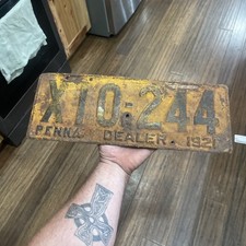Rare 1921 Pennsylvania dealer plate picture