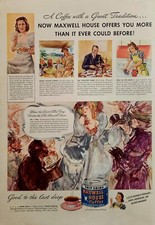 1941 Maxwell House Coffee Print Ad Vintage Ephemera Wall Art by Lily Langtry picture
