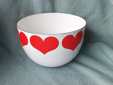 Vintage Modern Kaj Franck Heart Design Arabia Finland Enameled Bowl picture