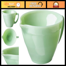 Jadeite Glass Mixing Bowl 1.25 Quart with Handle - Vintage Kitchen Bakeware picture