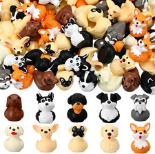 150 Pcs Mini Resin Dog Duck Golden Retriever Duck Figurine Small Random Animal S picture