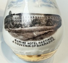 BARBADOS Antique MARINE HOTEL HASTINGS Souvenir TRINKET CREAMER picture