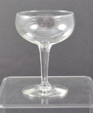 Vintage No Trim Clear Glass Crystal Stem Ware Wine Water Champagne Goblet Stem 0 picture