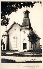Hartford Michigan MI Church c1900s-10s Real Photo Vintage Postcard bhn picture
