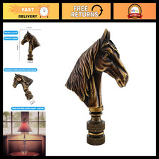 Heavy Solid Brass Horse Lamp Finial 2.7