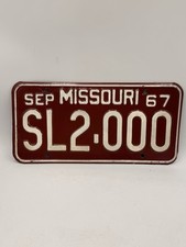 Vintage 1967 Missouri License Plate picture