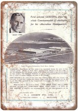 Old 1925 Henry Ford Approves Ford Australia Ad Ad Retro Look Metal Sign A6488 picture