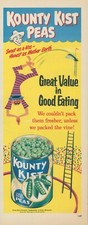 1951 Kounty Kist Peas High Diving Board Diver Circus Act Vintage Print Ad LO7 picture