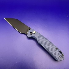 CJRB Pyrite-Light Button Lock Blue Folding Knife J1945BU picture