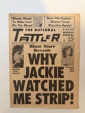 1965 Oct 31st The National Tattler Newspaper, Jackie Kennedy, Blaze Starr (VRN10 picture