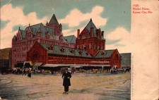 RARE VIEW- KANSAS CITY MO- MARKET HOUSE-PRE-1908 UNDIVIDED BACK BK89 picture