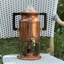 Universal Landers Frary Clark 1915 Flemish Pattern Copper And Brass Percolator picture