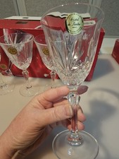 Cristal de Flandre Salzburg Wine Glasses Set of 4 Lead Crystal France New NOB picture