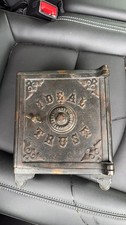 Vintage Ideal Trust Cast Iron Safe Bank 1890-1900 picture