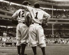 1950s PEE WEE REESE JACKIE ROBINSON Brooklyn Dodgers Vintage Picture Photo 4x6 picture