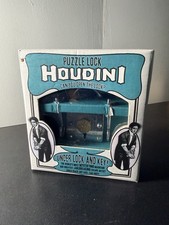 Vintage Houdini Lock & Key Padlock Puzzle Magic Trick - Trick Lock picture