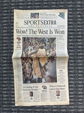 2000 June 5 Los Angeles Times Lakers Kobe Bryant Shaq O’Neal Portland Comeback🏀 picture