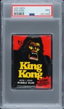 1976 TOPPS KING KONG WAX PACK MOVIE TRADING CARDS PSA 9 MINT picture