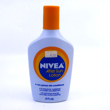 90s beach prop NIVEA after sun lotion bottle vintage packaging 1990s picture