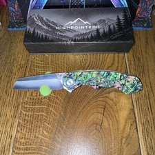 EDCGRIPPER / HIGH POINT EDC PEARL STORM 14C28N Blade. Back Flip Thumb Stud picture