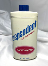 Pepsodent Ammoniated Tooth Powder Empty Original Tin 1960s Advertisement Vintage picture